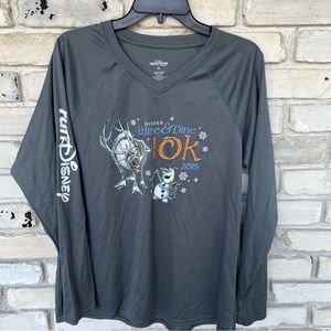 Run Disney Wine & Dine 10k 2019 marathon long sleeve shirt with Frozen c…